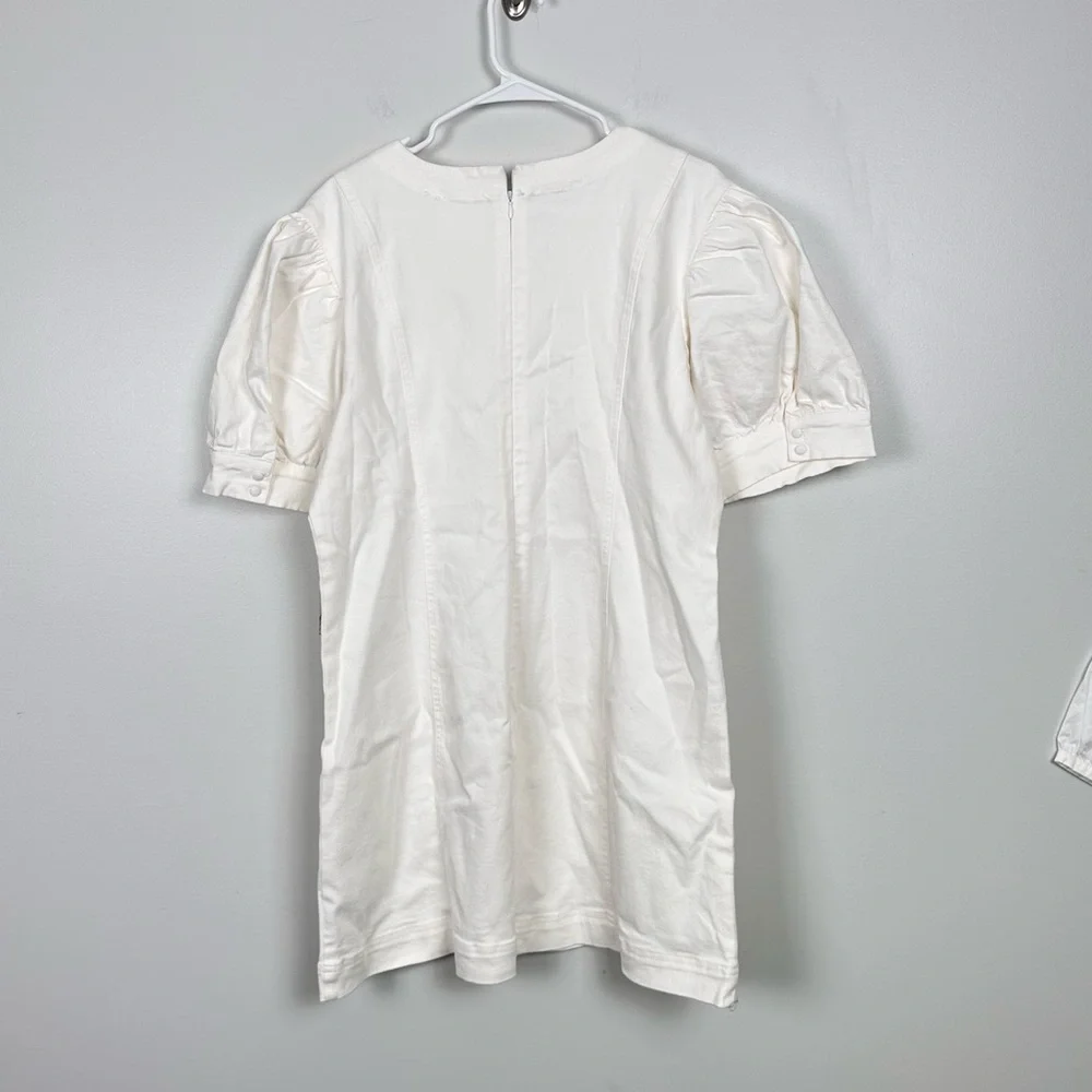 HYACINTH HOUSE White Stretch Denim Juniper Mini Dress - Picture 10 of 13